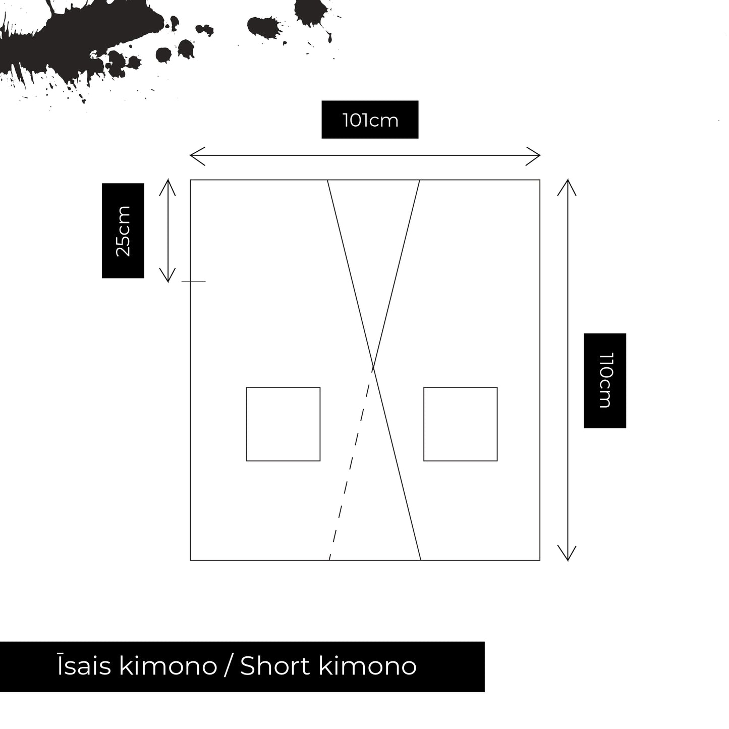 Lina īsais kimono "Drosme"