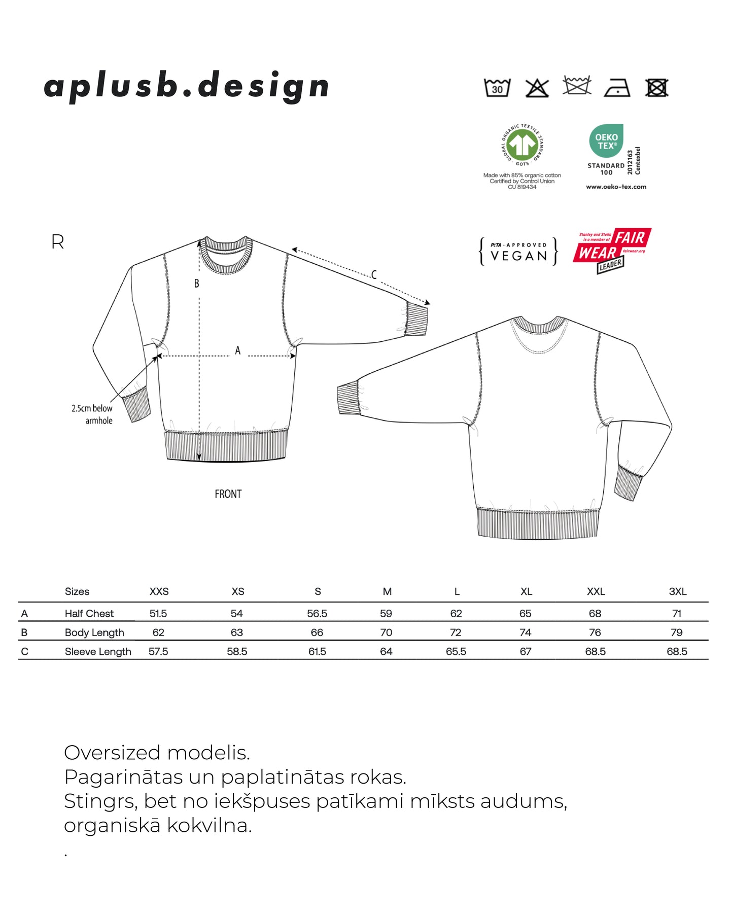 aaanew Balts "Manas kļūdas ir skaistas" UNISEX džemperis