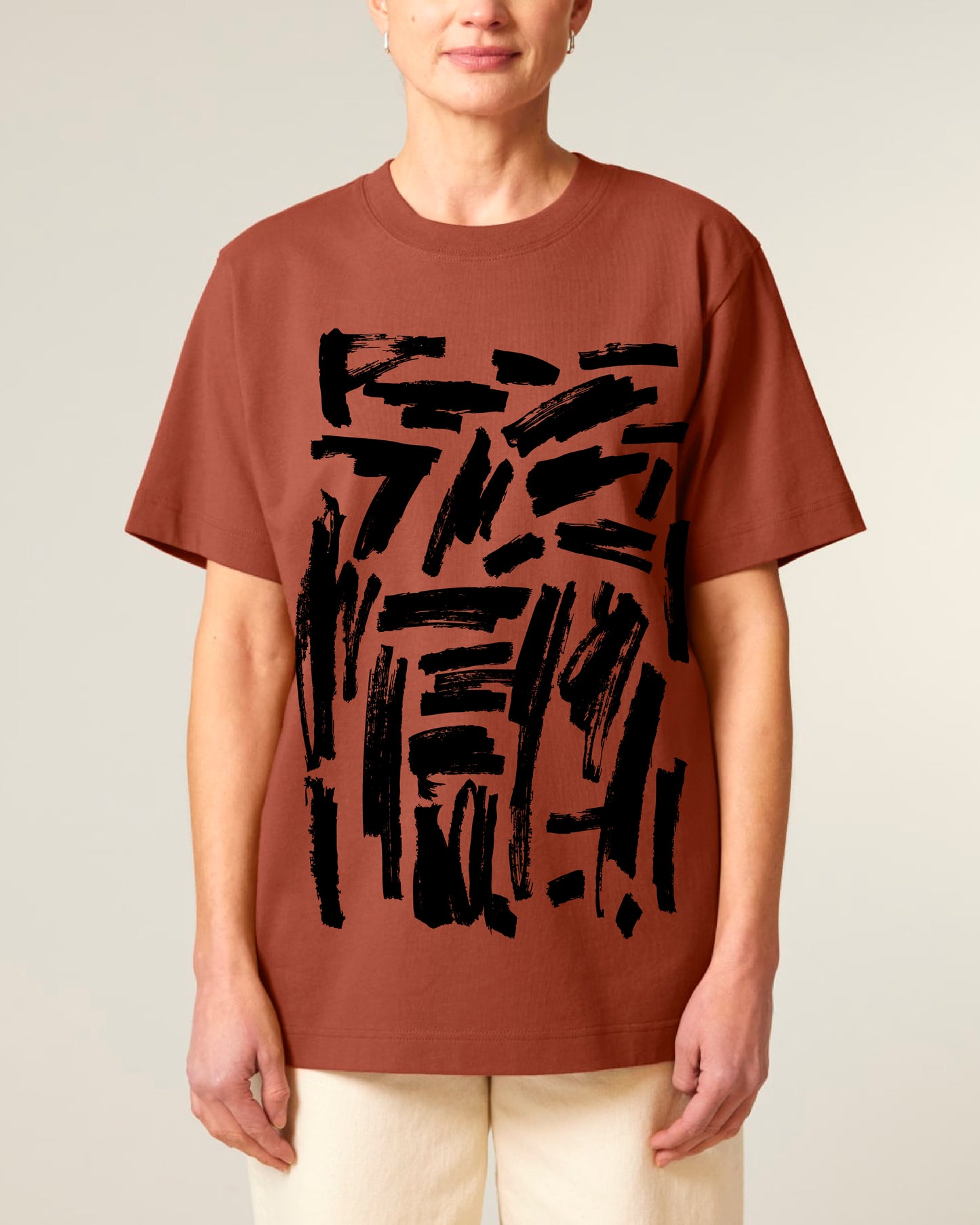 aaaanew Brūns "Manas kļūdas ir skaistas" / Organiskās kokvilnas UNISEX t-krekls