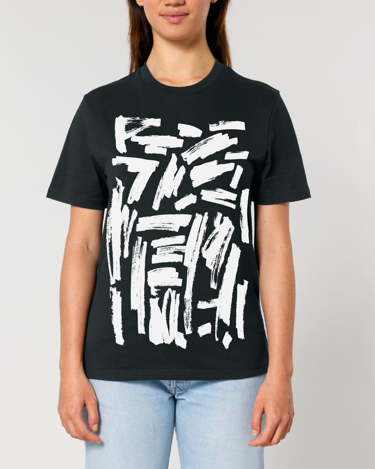 aaaanew "Manas kļūdas ir skaistas" / Melns organiskās kokvilnas UNISEX t-krekls 2