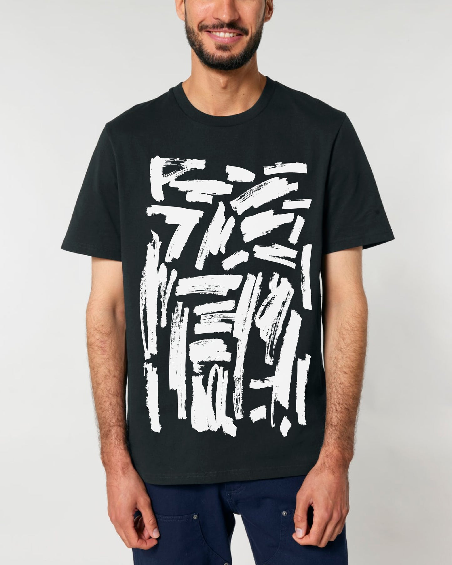 aaaanew "Manas kļūdas ir skaistas" / Melns organiskās kokvilnas UNISEX t-krekls 2